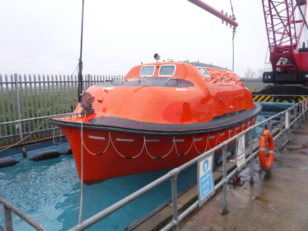 lifeboat capsule pond testing 